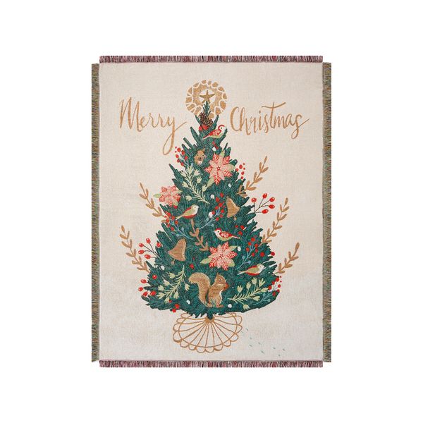 Christmas Throws for Sofa, Soft Xmas Blankets, Cute Couch Cover Cabin Throw