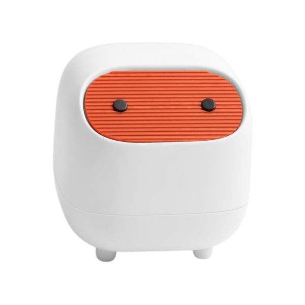 Mini Cartoon-Inspired Face Design Desktop Trash Can