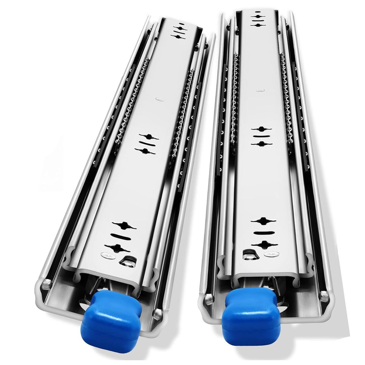 Heavy Duty Drawer Ball Slides Full Extension Locking Runners - With lock