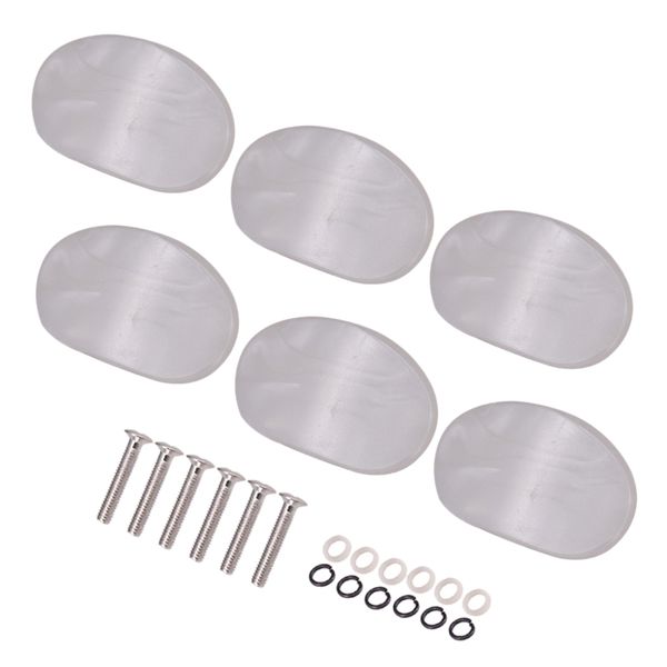 6 Pcs White Pearl Guitar Tuning Pegs Keys Button Tuners Machine Heads