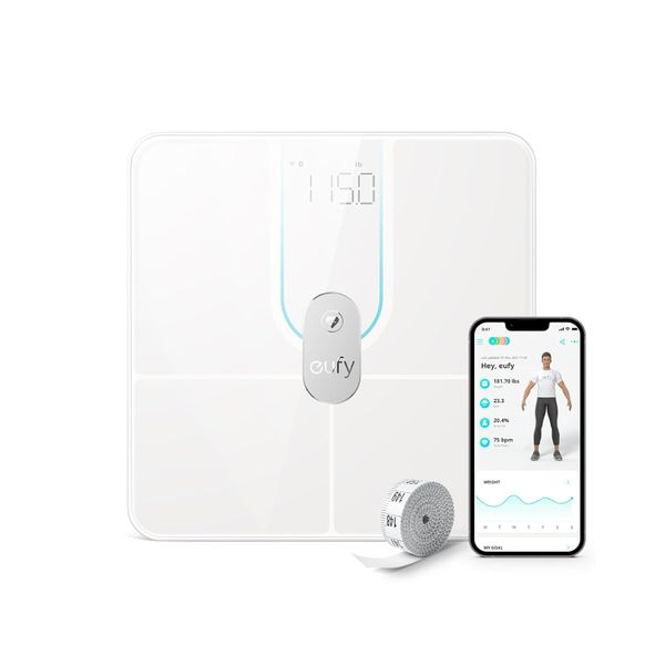 eufy P2 Pro Smart Scale Wi-Fi Bluetooth Digital Bathroom Scale White