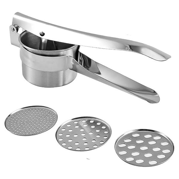 Potato Masher Stainless Steel Multifunctional Masher Juicer Effortless