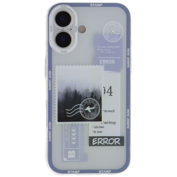 Vintage Travel Stamp &amp; Misty Forest Phone Case - Compatible With iPhone