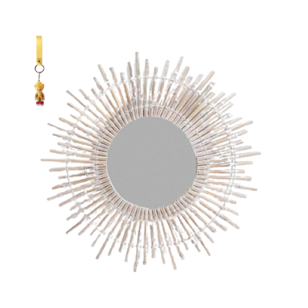Modern Moon Bamboo Mirror