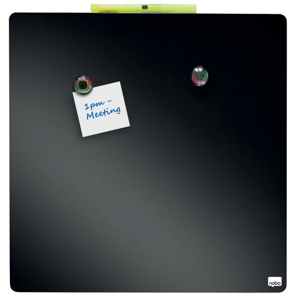 Nobo Mini Magnetic Whiteboard Tile, 360x360mm, Black