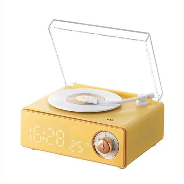 New Arrival Retro Record Player Alarm Clock Audio Speaker
