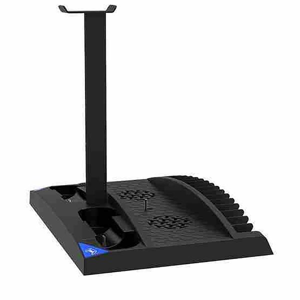 PS5 6 in1 Vertical Stand Dual Charging Stand PS5 Cooling Fan