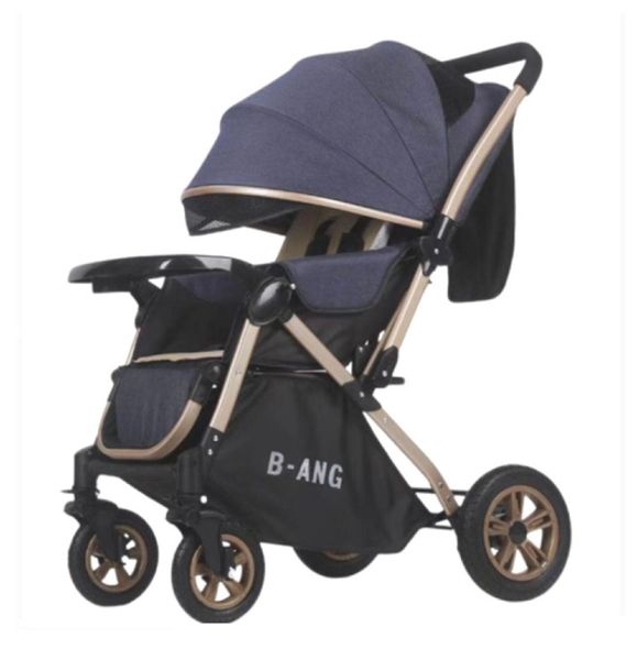 Foldable Baby Umbrella Stroller with Shock-Absorbing Wheels-Brown