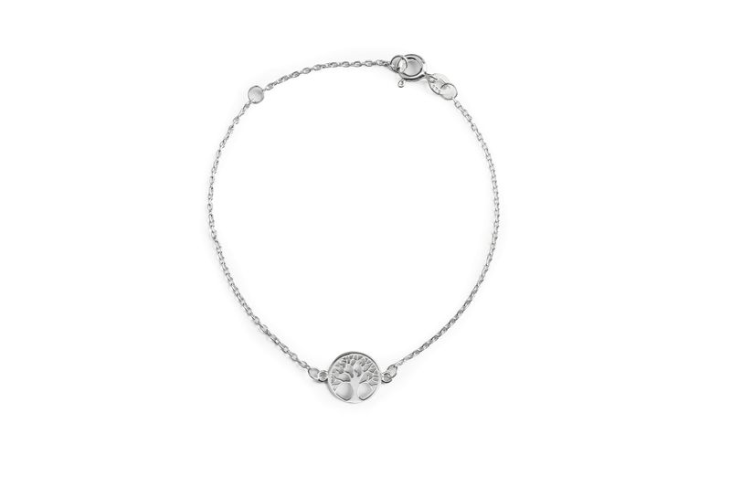 Sterling Silver 19cm Tree of Life Bracelet