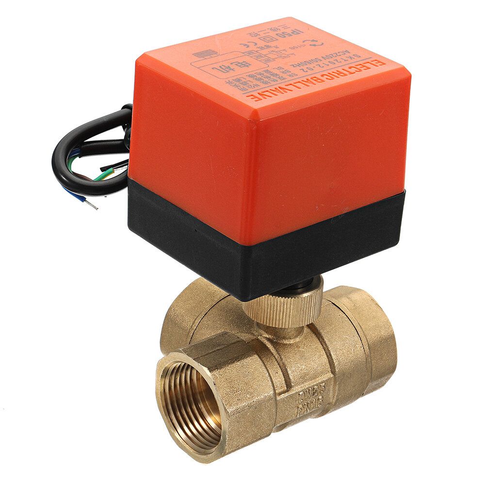 1/2" Motorized Brass 3 Way Ball Valves Female 3 Wire AC Buy Online in
