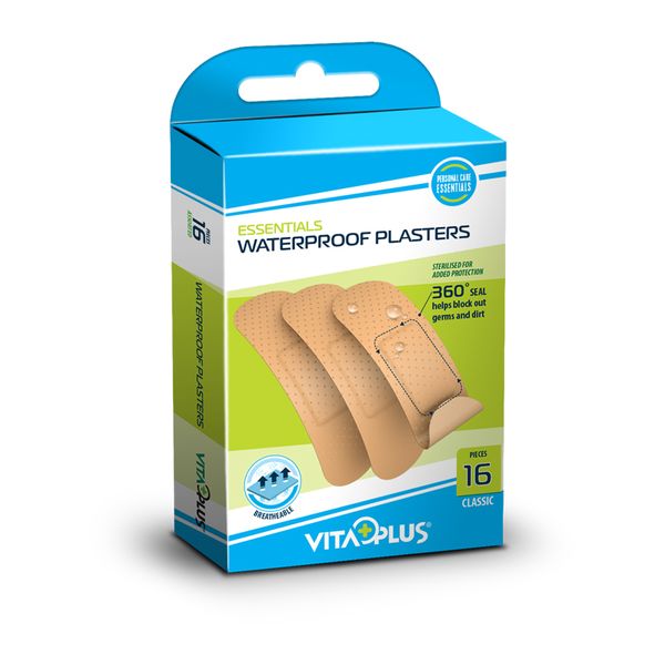 4 Boxes of VitaPlus Classic Waterproof Plasters