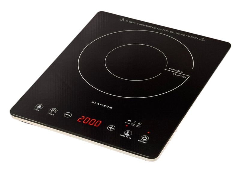 Platinum Single Induction Cooker LED Display 2000W Fast Heating with Timer