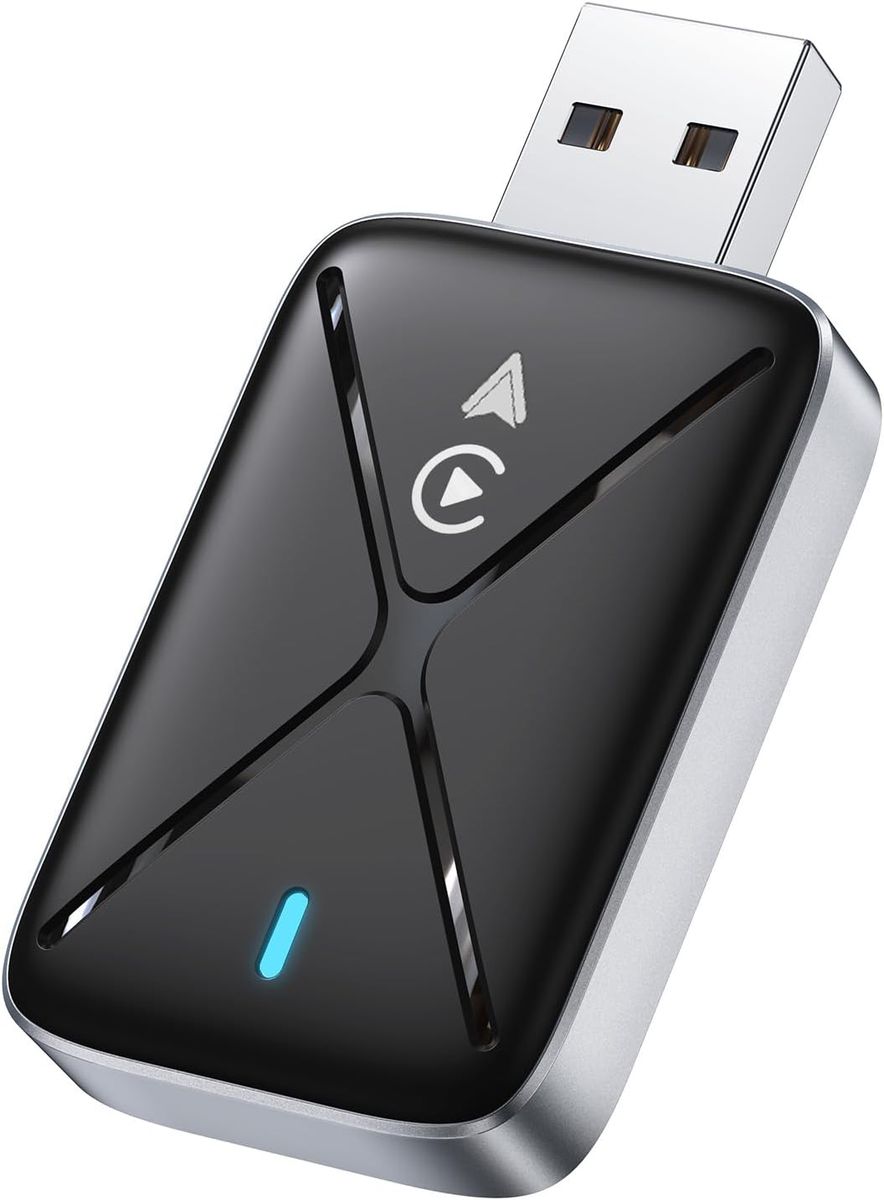 Wireless Carplay Adapter Compatible with Apple iPhone, Android Auto 2-in-1