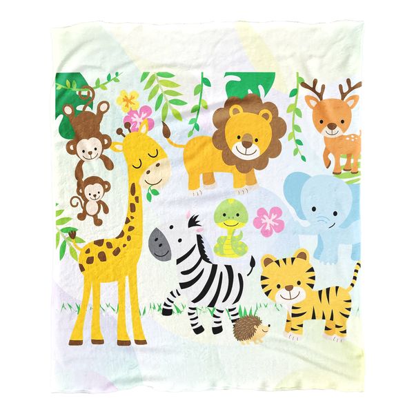 Safari Animals Minky Blanket