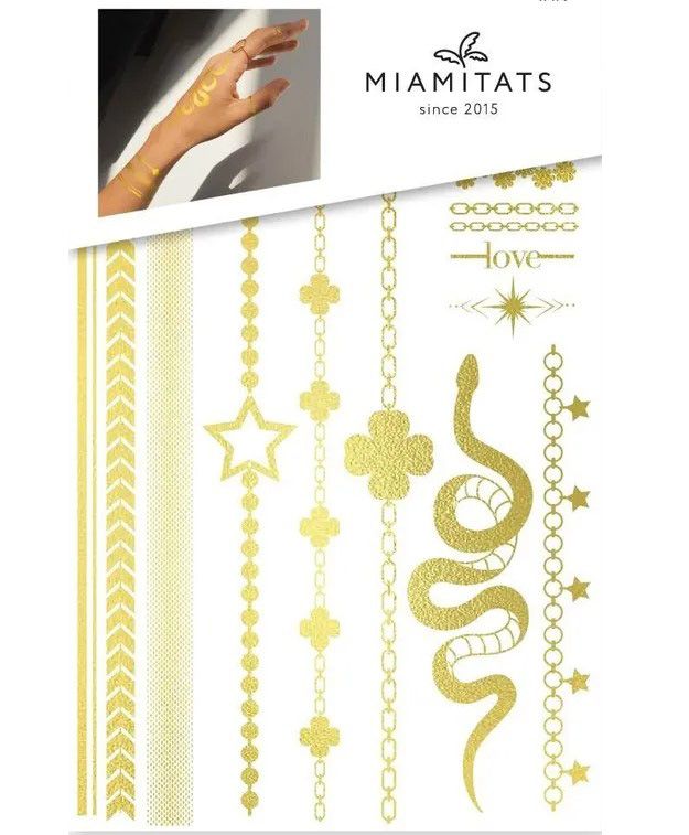 Miamitats Set of Temporary Tattoos SERPENT (13 tattoos) | Shop Today ...