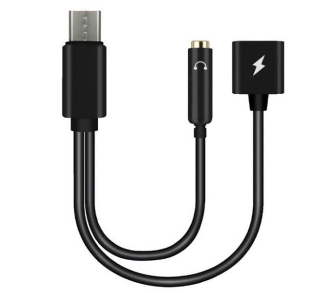 KY-174 TYPE C (Male) to TYPE C (Female) + 3.5mm (Female) Adapter