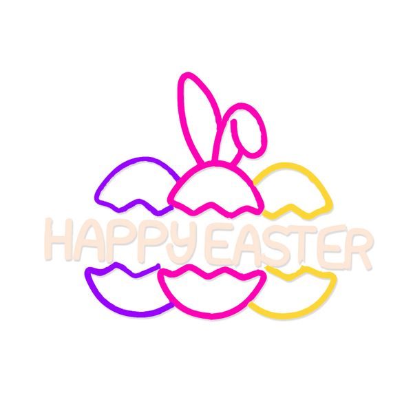 Easter Egg Neon Sign for Easter Decorations LED Egg Neon Light