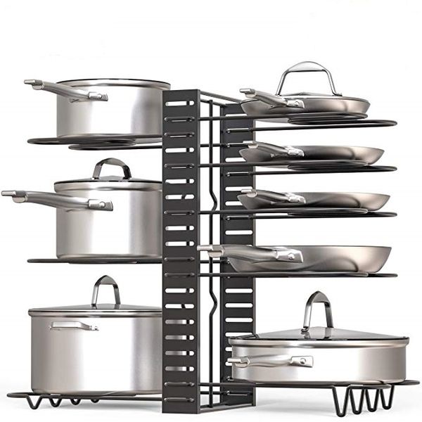 Kitchen Cabinet Pantry Pot Rack Organizer