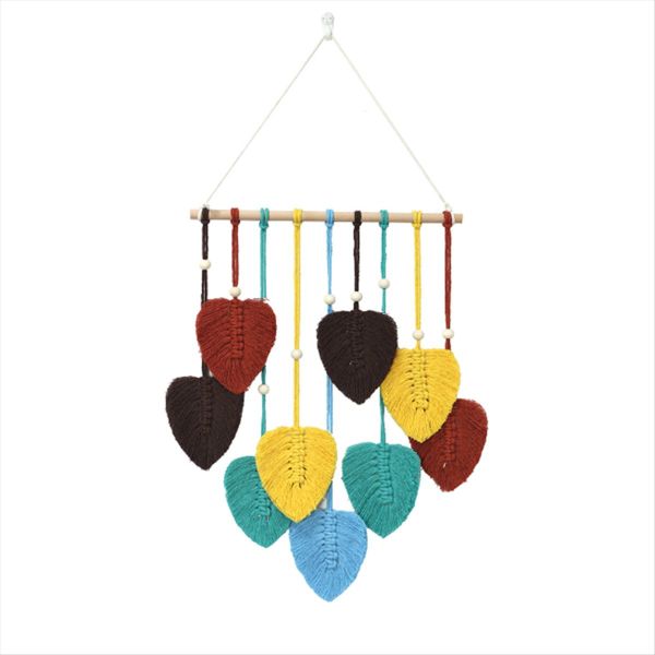 Leaf Tapestry Macrame Wall Hanging Bomiassi Wall Decor Room Hanging-A