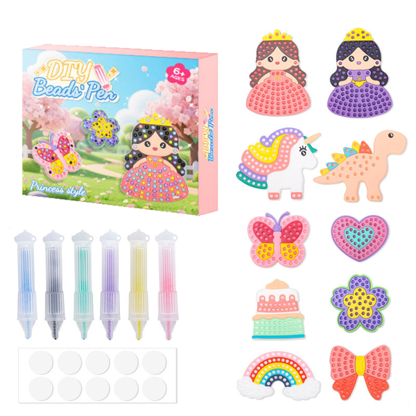 5D DIY Diamond Art Stickers Kits, Cute Cartoon Princess Bead Diamond Art