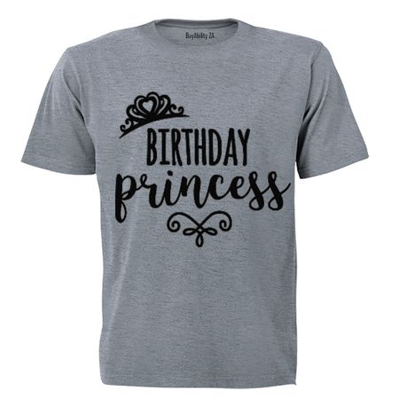 Birthday Princess - Kids T-Shirt - Grey