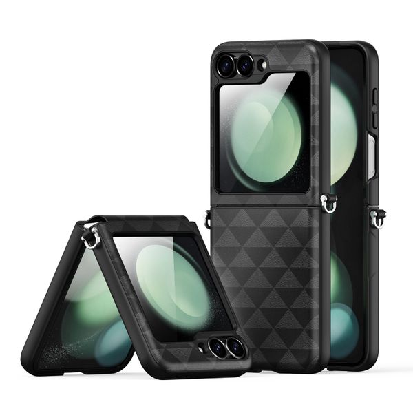PU Leather Fashion Style Drop Protection Cover for Samsung Z Flip 6