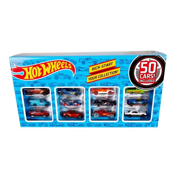 Hot Wheels Toy Trucks &amp; Cars, Set of 50 1:64 Scale Packaged Vehicles
