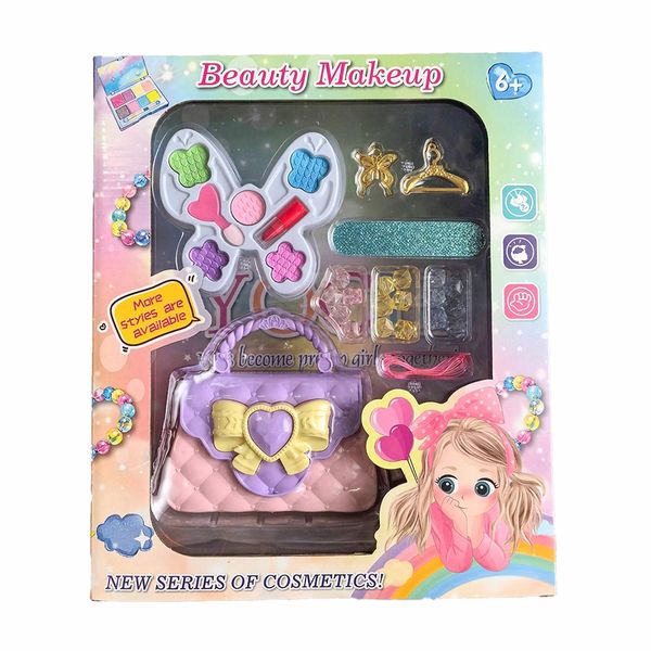 Girls Makeup Toy Set - Princess Pretend Play Cosmetic Purse