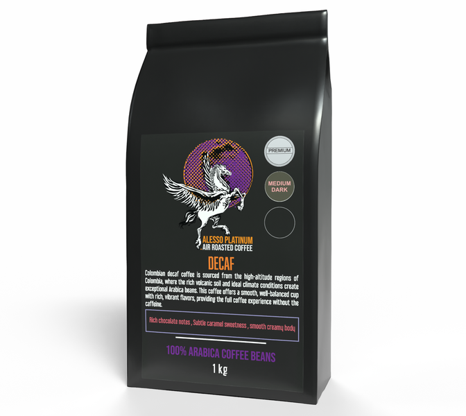 Alesso Platinum Coffee Beans - 1kg - Decaf