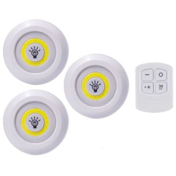 Touch Panel LED Light Set with Battery Operated Remote Control - 3PC