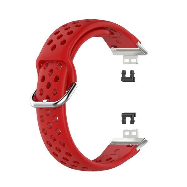 Sports Silicone Strap Compatible with Huawei Watch Fit - Red