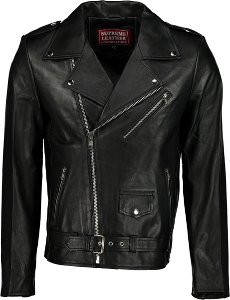 Men's Black Super Biker Nappa Leather Jacket