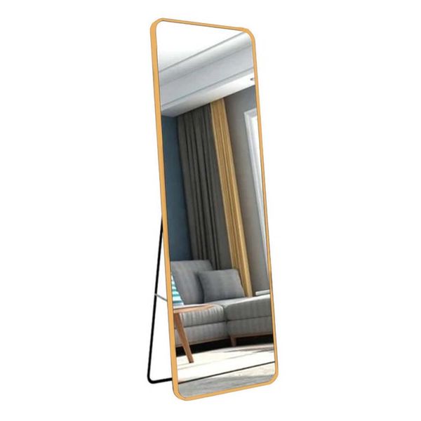 Free Standing Mirror - Full Length - 43 x 162cm - Gold