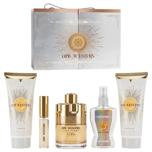 Pack of 6 - V.V.LOVE Old Western Men's Fragrance Eau de Toilette Gift Set