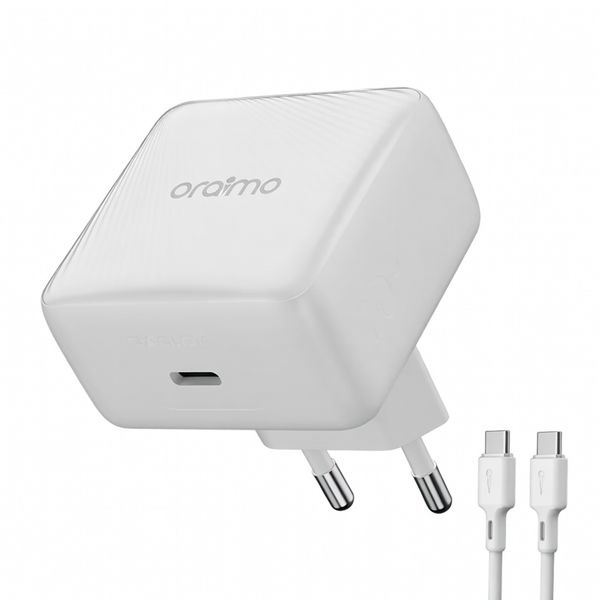 Oraimo GaN USB-C 20W Fast Charger - Compact Travel Adapter