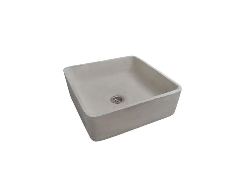Ivory Cement Concrete Basin/Sink 36x36x12cm