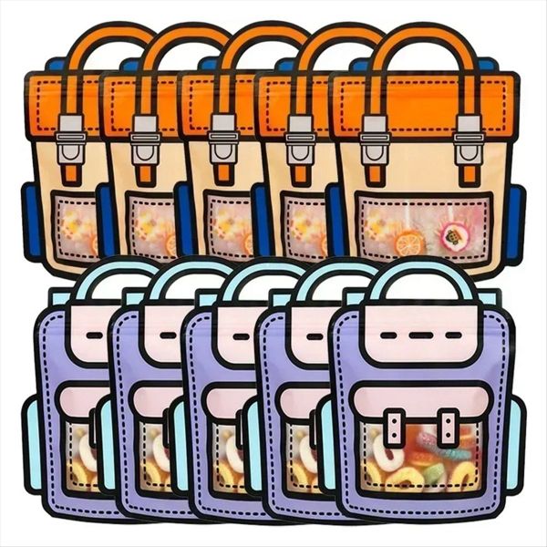 40 Pcs Gifts Packaging Bags Cartoon School Bag C