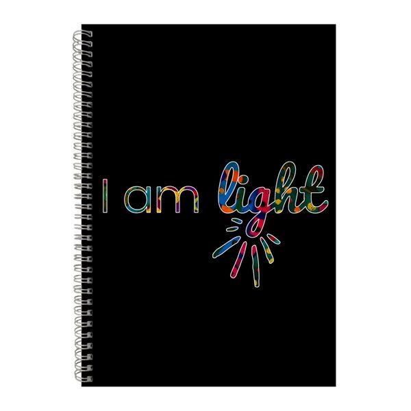 Light A4 Notebook Spiral Lined Motivational Sayings Graphic Notepad Gift241