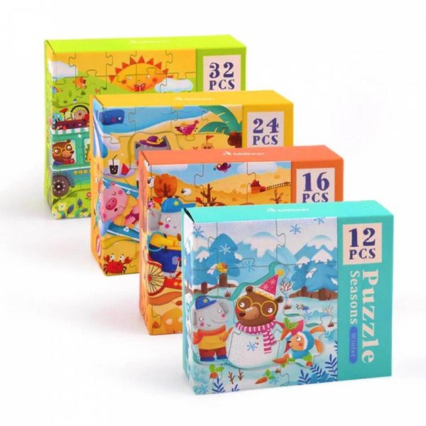 Mideer Beginner Seasons Puzzle 4 in 1: 12/16/24/32pcs