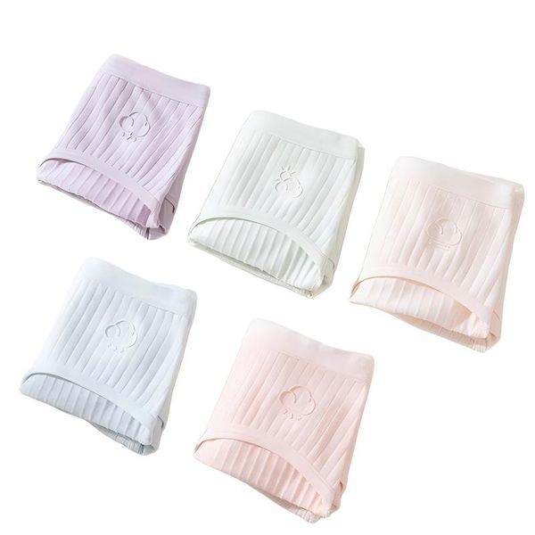 100% Cotton Women's Seamless Antibacterial Panties - 5 Pack New Style