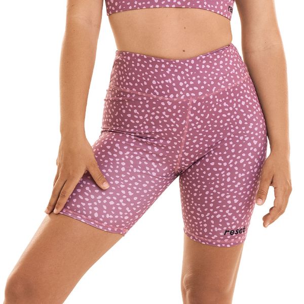 Bacon Active x Reset Women's Shorts - Pink Dalmatian