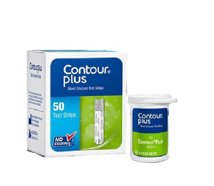Contour Plus Blood Glucose Test Strips 50's