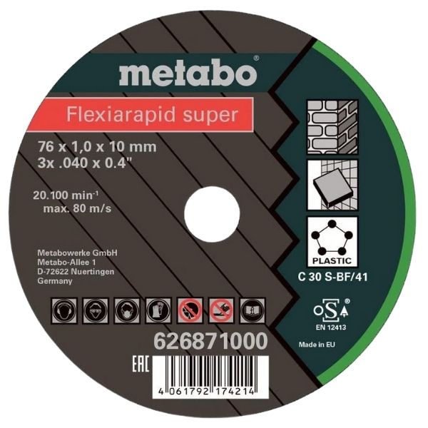 Metabo - Flexiarapid Super (Universal) / Cutting Disc 76 x 1.0 x 10mm
