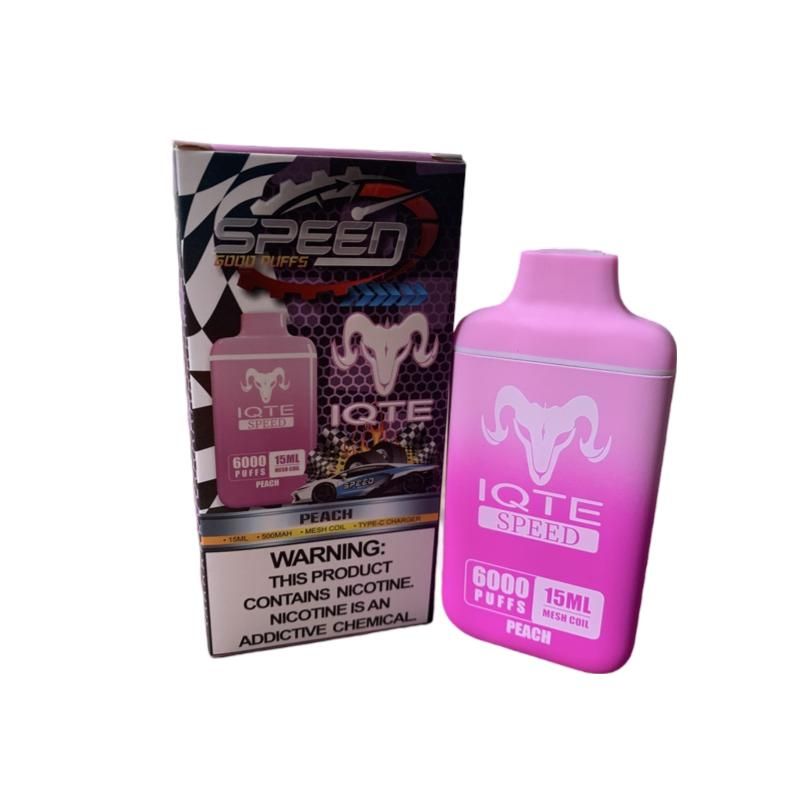 IQTE Speed 6000 Puffs Vaping Device Peach Shop Today. Get it