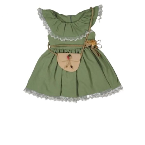 Green Party Dress with Satchel