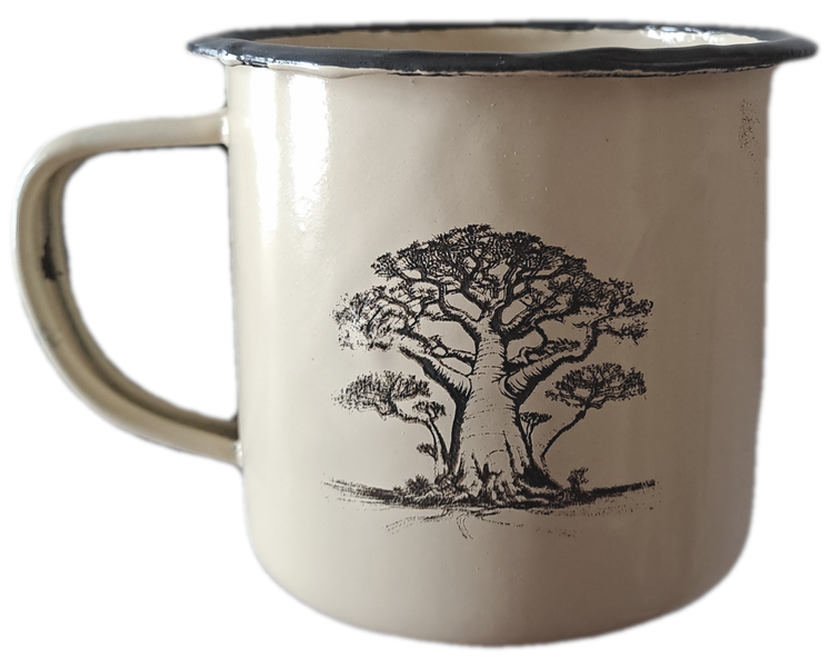 Boabab Tree Enamel Mug Set of 4