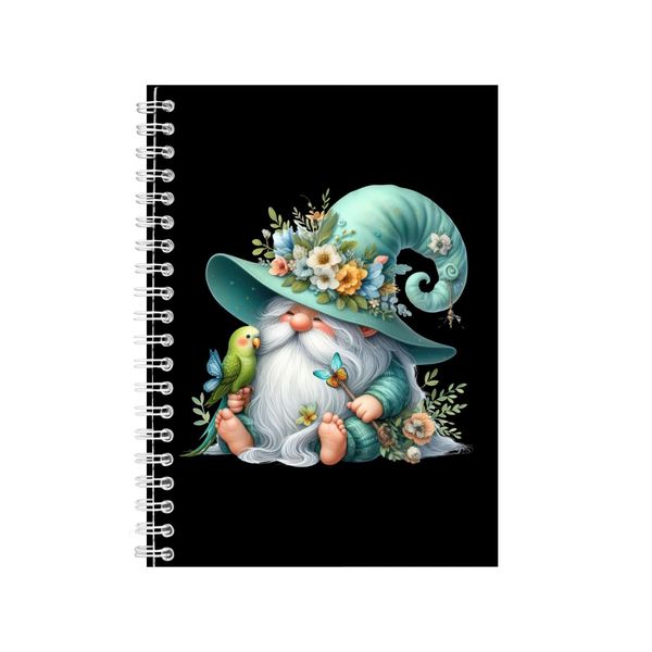 Parrot A5 Notebook Spiral Lined Notepad Gnome Animal Idea 354