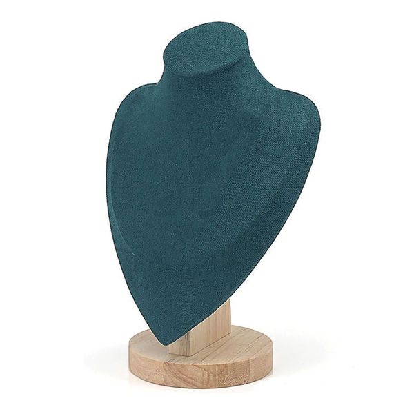 3D PU Leather Jewelry Display Stand - Bamboo Necklace Bust for Shop &amp; Home