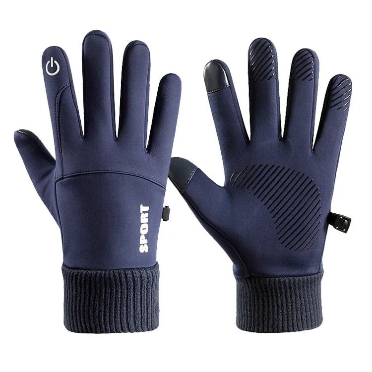 Outdoor Sport Gloves - Run/Cycle/Ski/Soccer - Winter Essential - Navy Blue