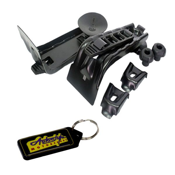 Fishing Rod Holder Roof Rack Carrier Kit Black & Gel Key Holder